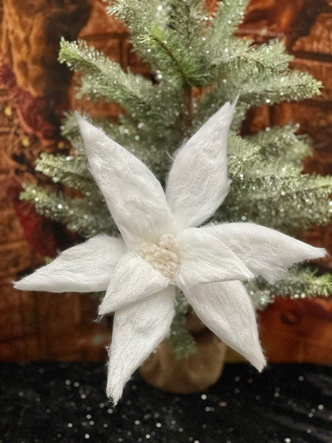 WHITE FUR POINSETTIA X1008WH