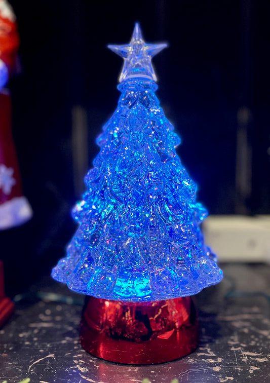 RED BASE GLITTER TREE LANTERN XACTREE41