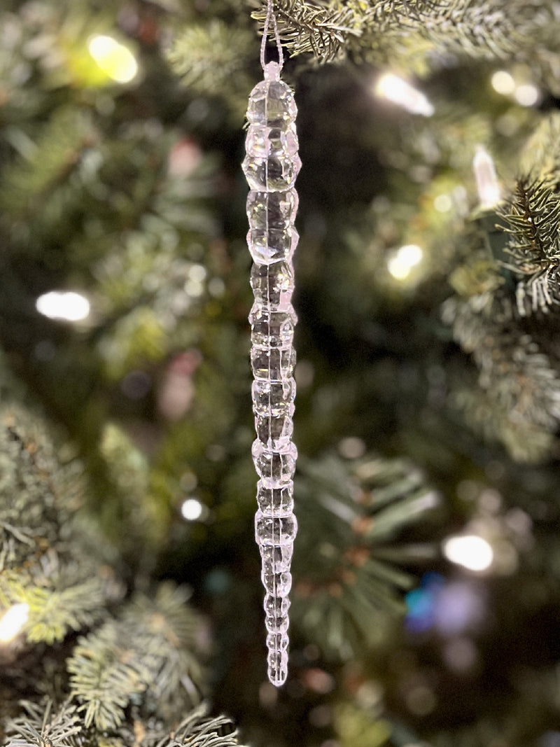 CLEAR ICICLE HANGING ORNAMENT CXM080 