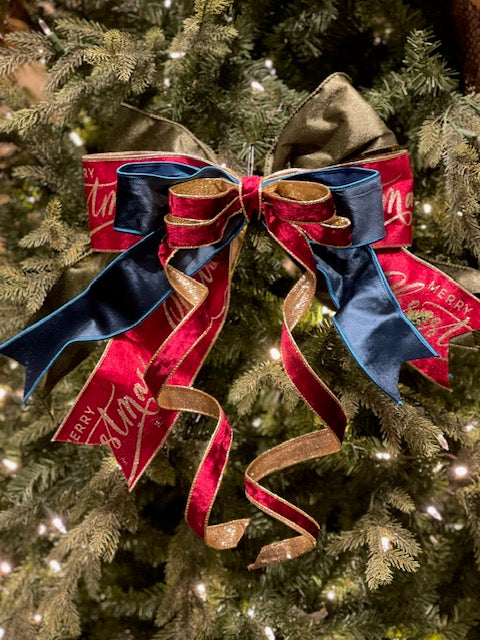 DING DONG MERRILY HAND MADE BOW 
