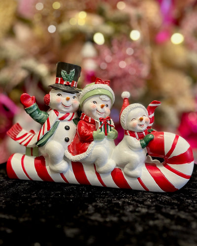 SNOWMEN CANDYCANE SLEIGH RIDE HOS-3004                      