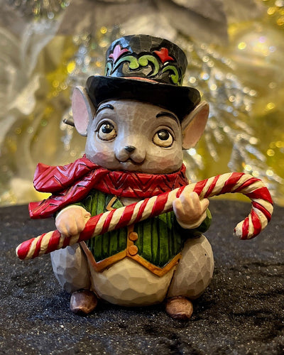JIM SHORE MINI MOUSE WITH CANDY CANE 6015461