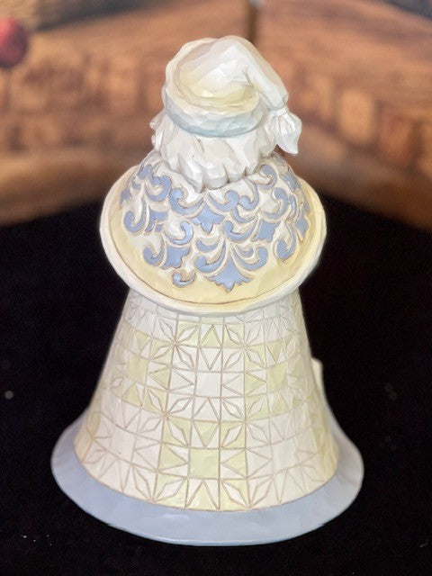 JIM SHORE HWC WHITE WOODLAND SANTA WITH CARDINALS 6005914