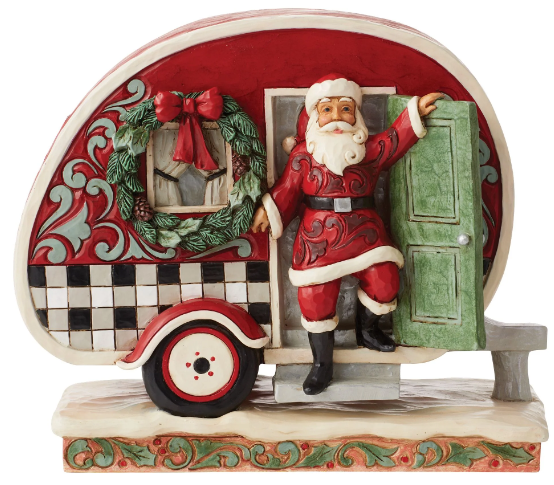 JIM SHORE HIGHLAND GLEN SANTA WITH CAMPER 6012863
