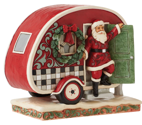 JIM SHORE HIGHLAND GLEN SANTA WITH CAMPER 6012863