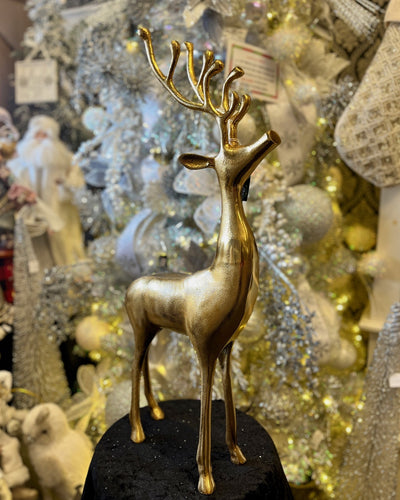LARGE GOLD METAL DEER 