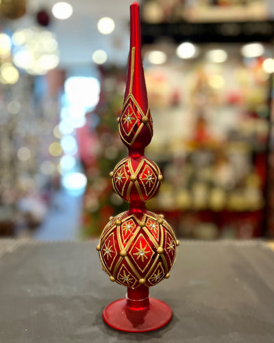RED & GOLD 12 INCH TABLETOP FINIAL 4524889