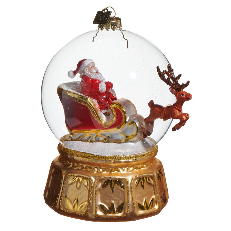 ERIC CORTINA SNOW GLOBE EXPRESS GLASS HANGING ORNAMENT 4553106