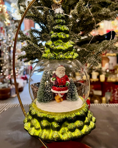 ERIC CORTINA SANTA IN THE FOREST 7INCH GLASS ORNAMENT 4553109
