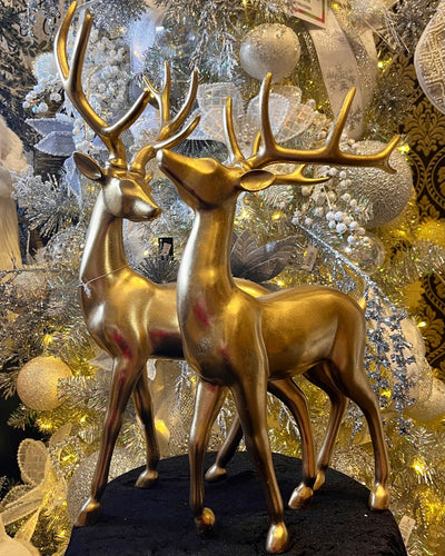 SET OF 2 GOLD LARGE 20INCH DEER 4510432