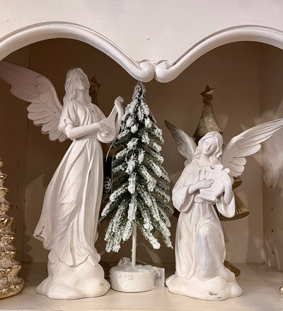 SET OF 2 WHITE ANGELS WITH MUSICAL INSTRUMENTS 4512268