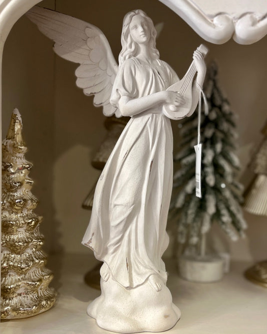 SET OF 2 WHITE ANGELS WITH MUSICAL INSTRUMENTS 4512268