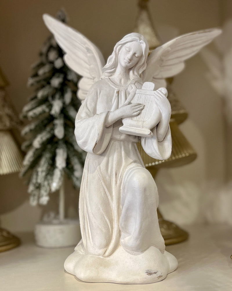 SET OF 2 WHITE ANGELS WITH MUSICAL INSTRUMENTS 4512268