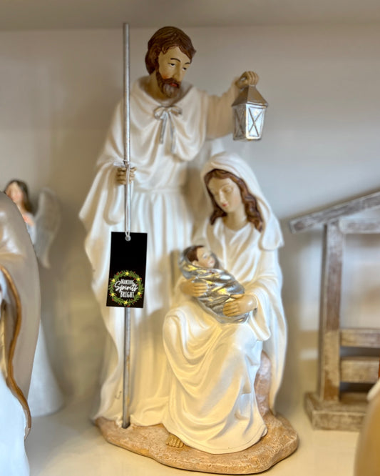 IVORY AND SILVER HOLY FAMILY 14 INCH 4516745