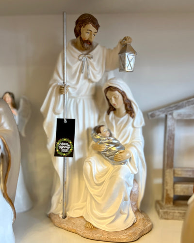 IVORY AND SILVER HOLY FAMILY 14 INCH 4516745
