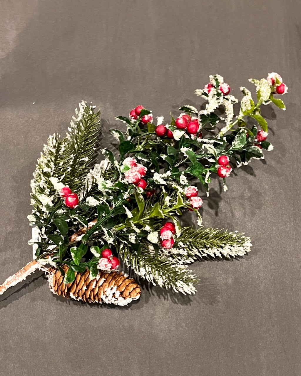 SNOWY PINE AND CEDAR 18 INCH SPRAY F4542018