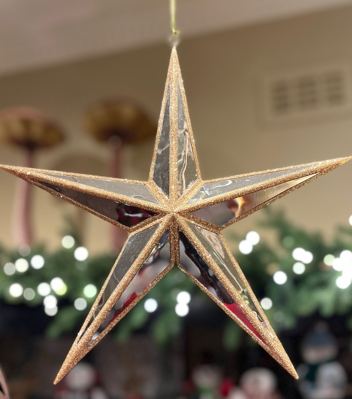 FIVE POINTED MIRROR STAR 11.25 INCH ORNAMENT 4524587