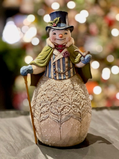 JIM SHORE HWC - DAPPER DECEMBER - VICTORIAN SNOWMAN WITH SCARF 6004183