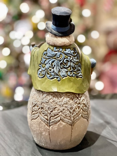 JIM SHORE HWC - DAPPER DECEMBER - VICTORIAN SNOWMAN WITH SCARF 6004183
