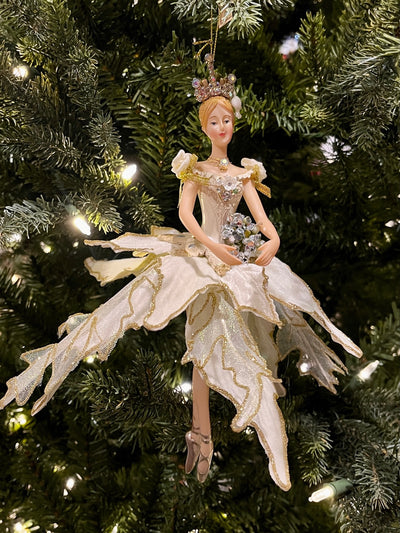 MARK ROBERTS IVORY BALLERINA ARMS DOWN ORNAMENTS 36-54234