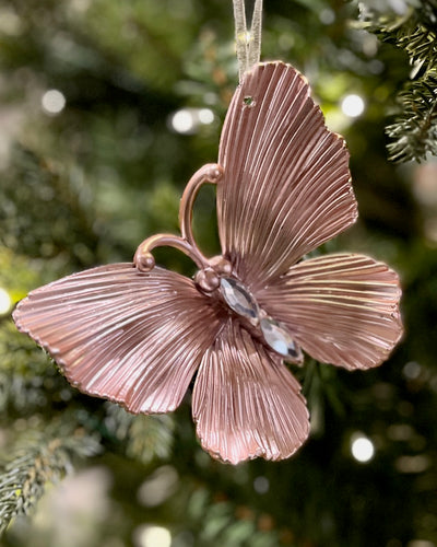 PINK METALLIC BUTTERFLY ORNAMENT XASCPB2