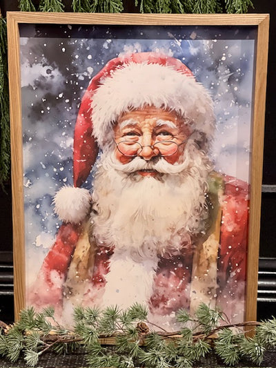 "JOLLY OLD ST. NICK" FRAMED CANVAS ARTWORK