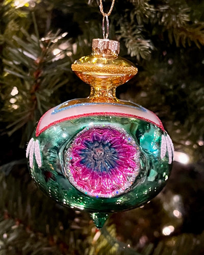 RETRO GREEN & PINK FINIAL X3658