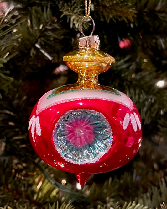 RETRO RED & BLUE FINIAL X3657