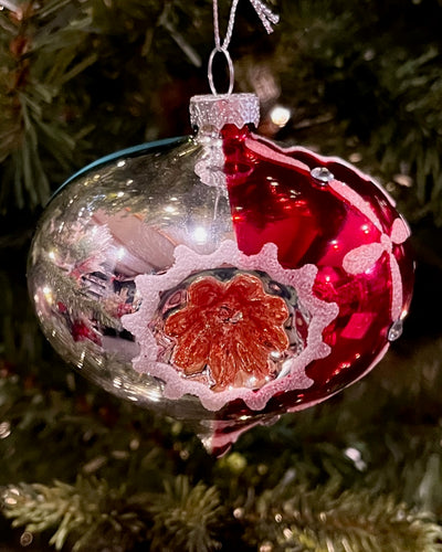 RETRO ONION TURQUOISE/SILVER FINIAL ORNAMENT X3635