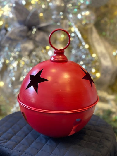 STANDING RED METAL BELL SMALL X3878