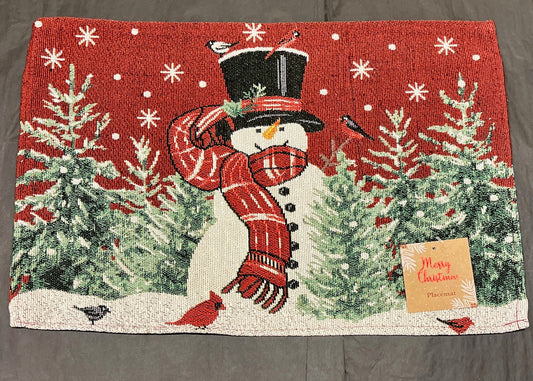 SNOWMAN FOREST TAPESTRY PLACEMAT 116-P