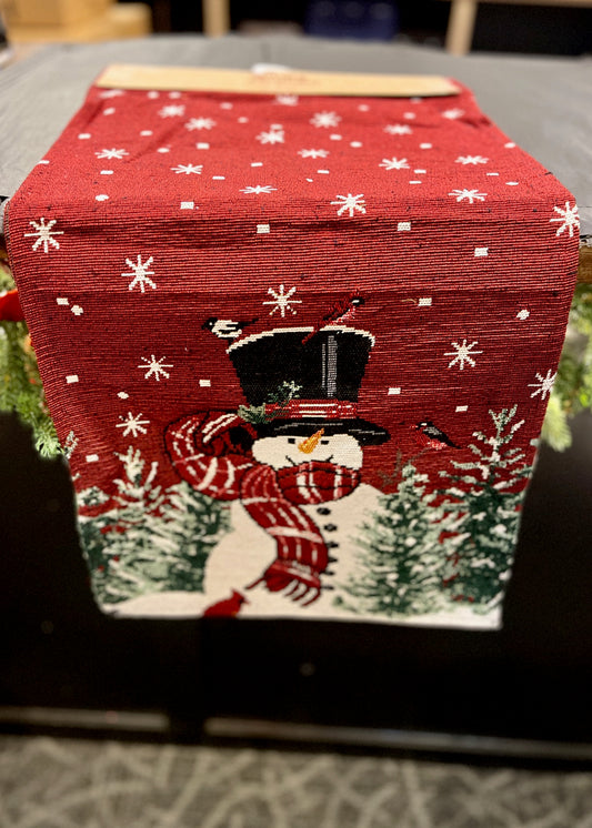 SNOWMAN FOREST TAPESTRY RUNNER 916-RX
