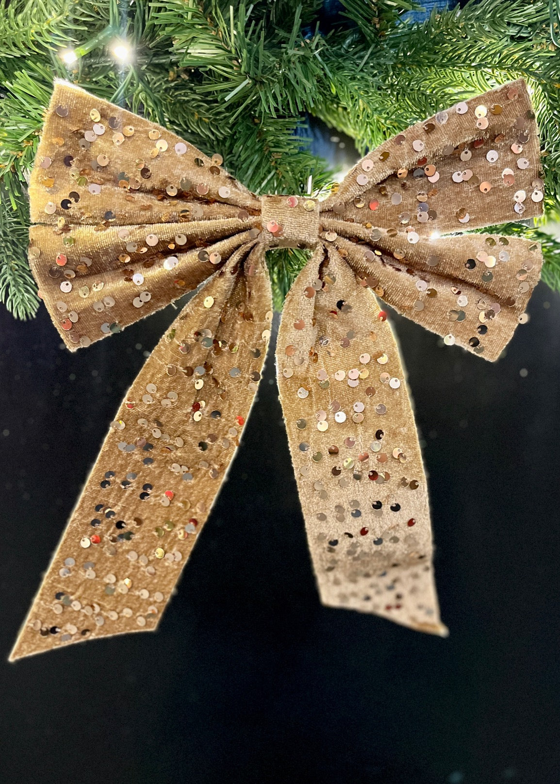 COPPER SEQUIN BOW X420218