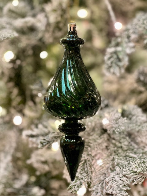 GREEN 18CM FINIAL SHATTERPROOF ORNAMENT X4323441
