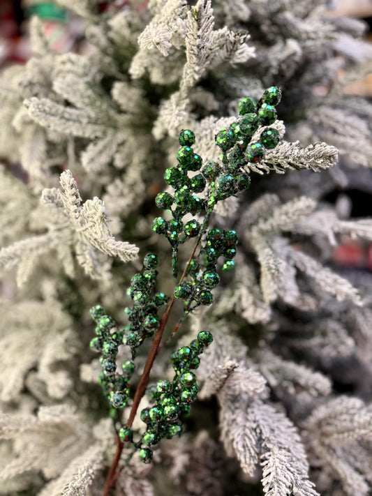 EMERALD GLITTER BERRY SPRAY X419724