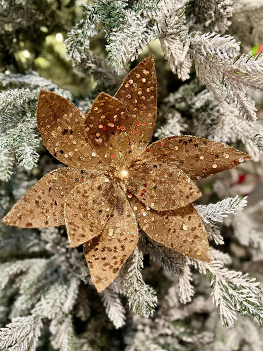 COPPER SEQUIN POINSETTIA X420317
