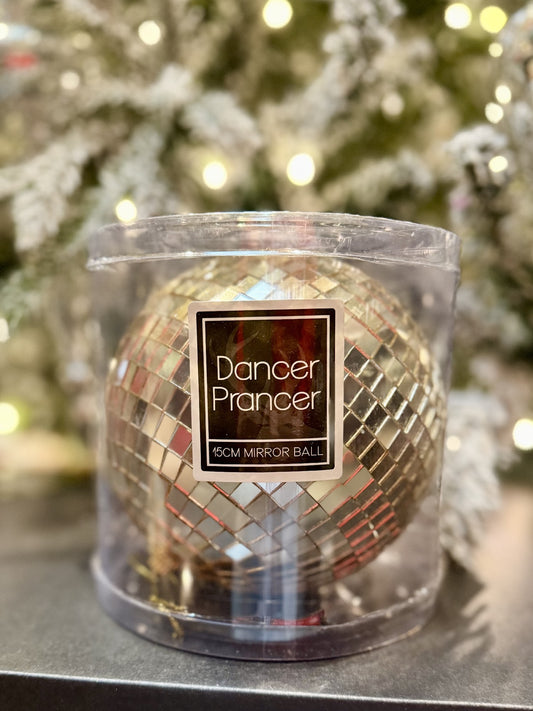 CHAMPAGNE MIRROR 15CM ORNAMENT X421994