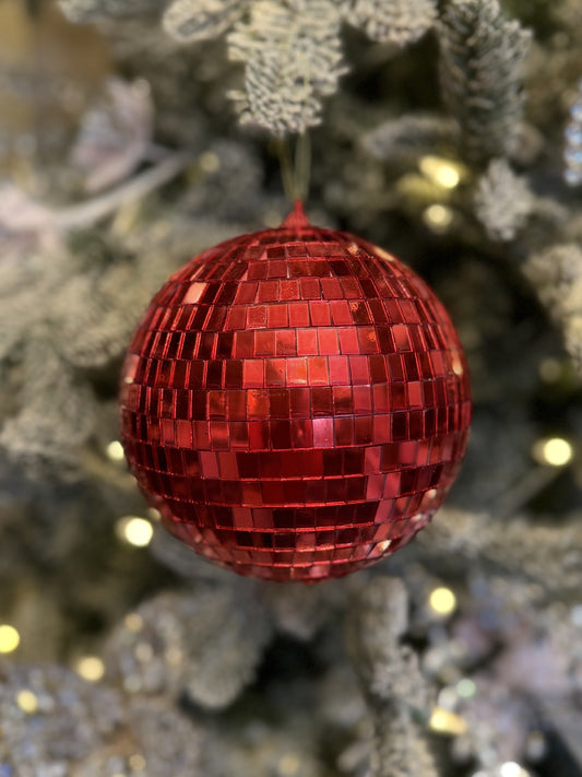 RED MIRROR 15CM ORNAMENT X421994