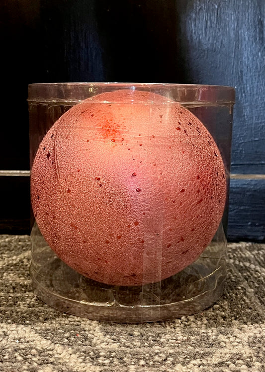 15CM RED FROSTED BAUBLE X422243