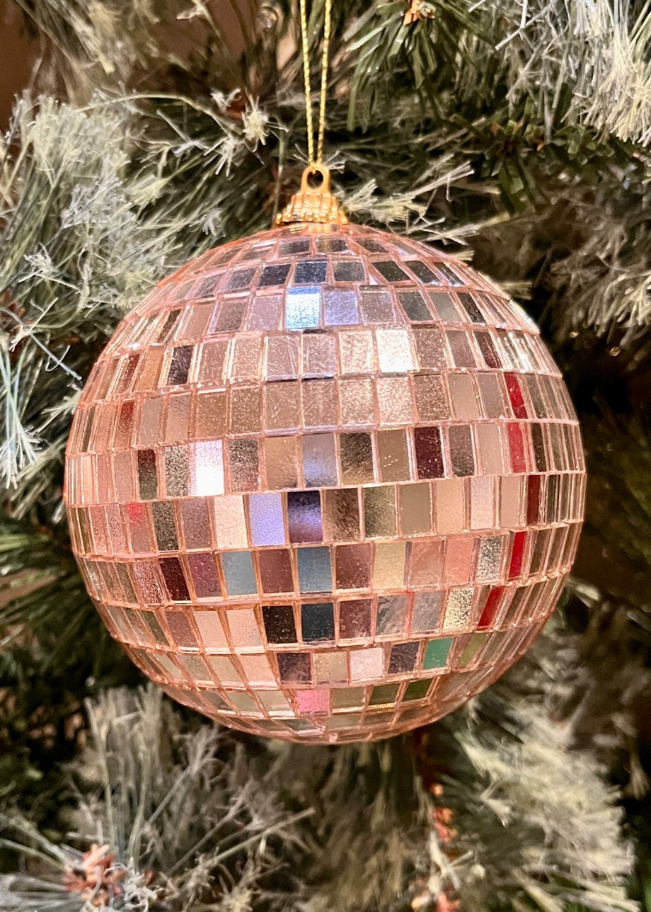 10cm MIRROR BAUBLE - ROSE GOLD X422007