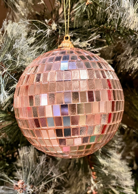 10cm MIRROR BAUBLE - ROSE GOLD X422007