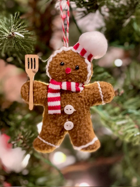 BROWN GINGERBREAD HANGING ORNAMENT UC571130
