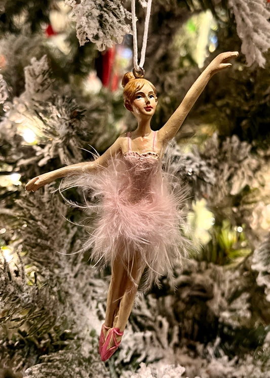 PINK DANCING BALLERINA ARMS OUT HANGING ORNAMENT UC570094