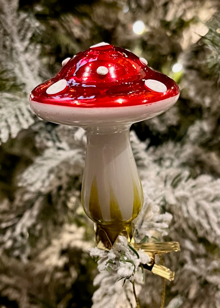 ROUND TOADSTOOL GLASS CLIP ON UC574042