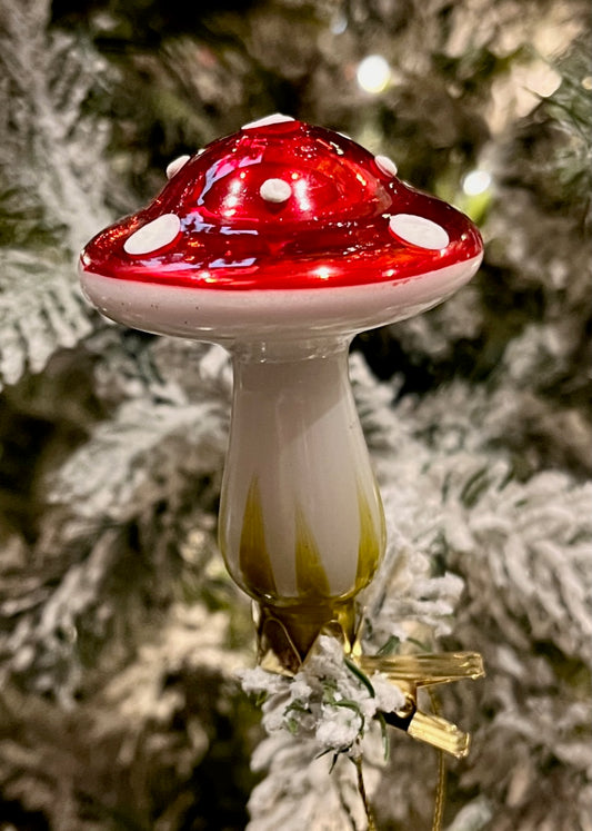 ROUND TOADSTOOL GLASS CLIP ON UC574042