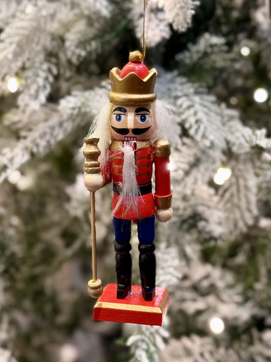 Hanging Wooden Nutcracker Ornament - Red Coat XX12168