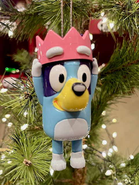 BLUEY WITH PINK HAT HANGING ORNAMENT BL1231