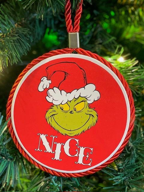 RED GRINCH NICE HANGING ORNAMENT XSIGN67