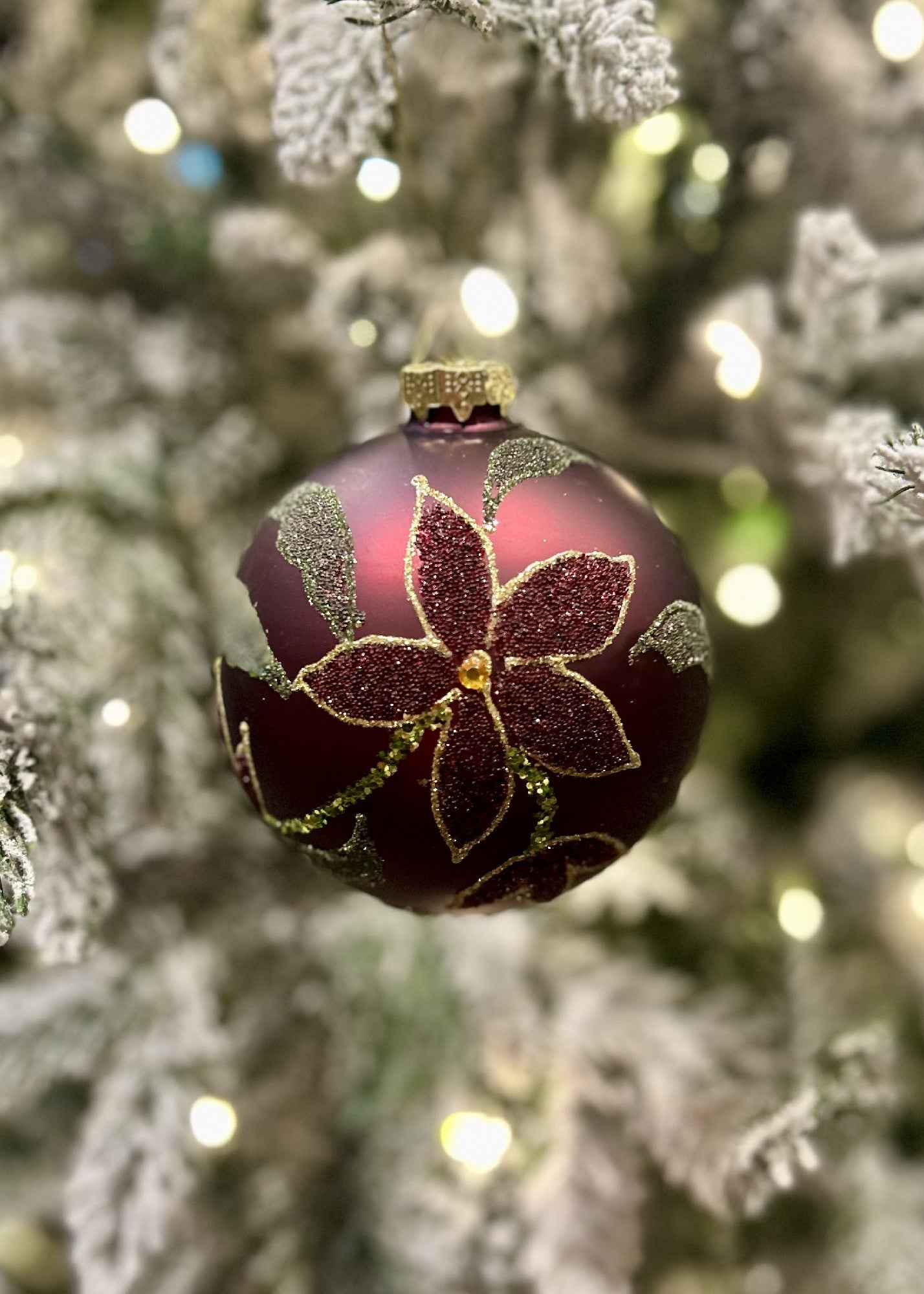 GLITTER BURGUNDY ROUND  C XM0451