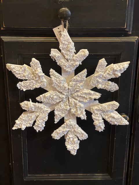 LARGE WHITE FROSTED SNOWFLAKE SUJ592